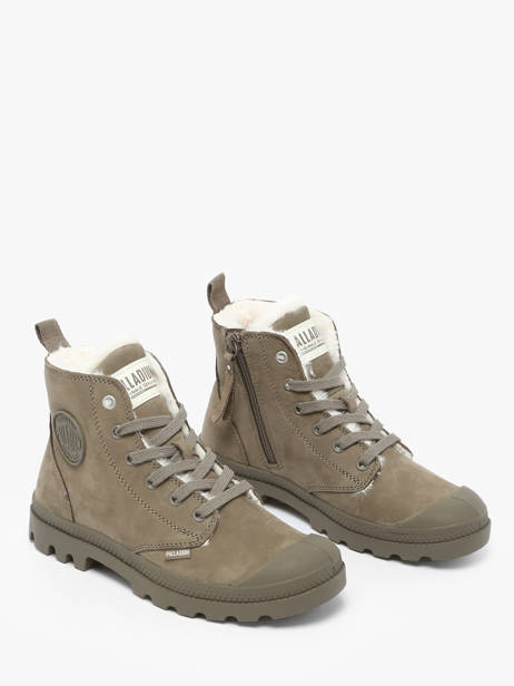 Enkellaarsjes Uit Leder Palladium Groen women 95982281 ander zicht 1
